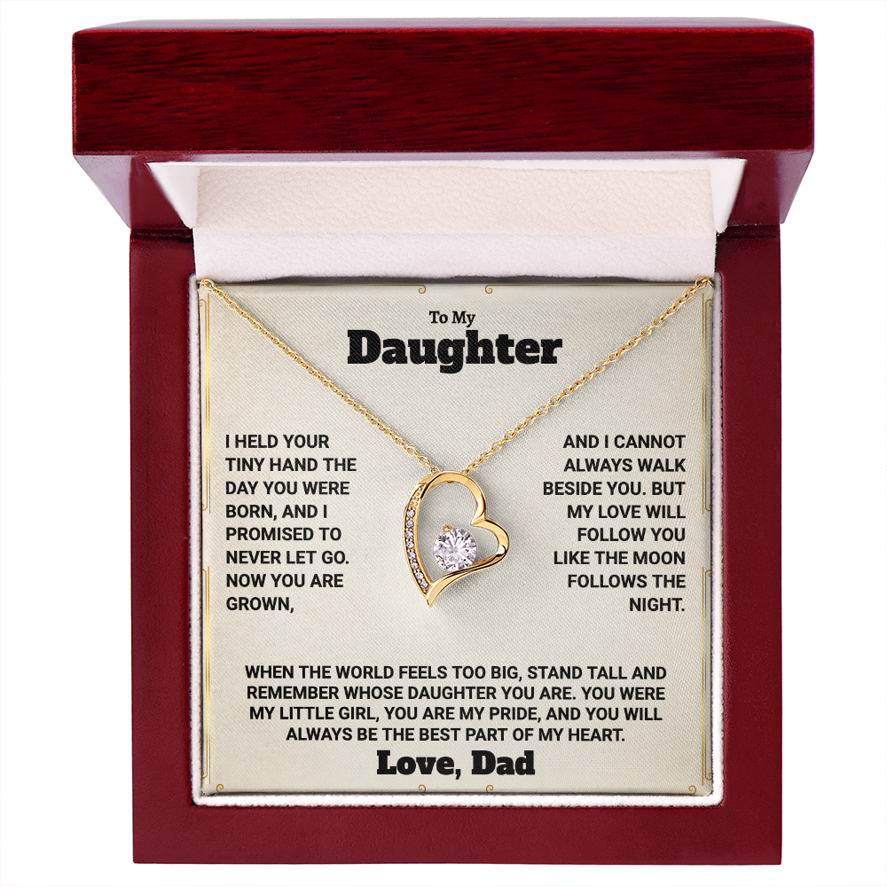 To My Daughter Forever Love Necklace Set.