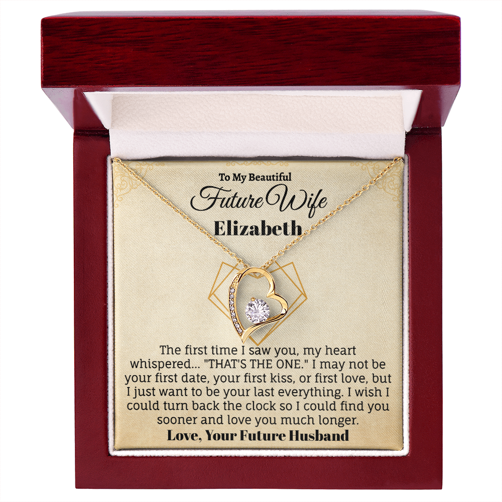 To My Beautiful Future Wife Personalized Name Necklace.