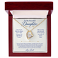 To My Beautiful Daughter Forever Love Necklace.