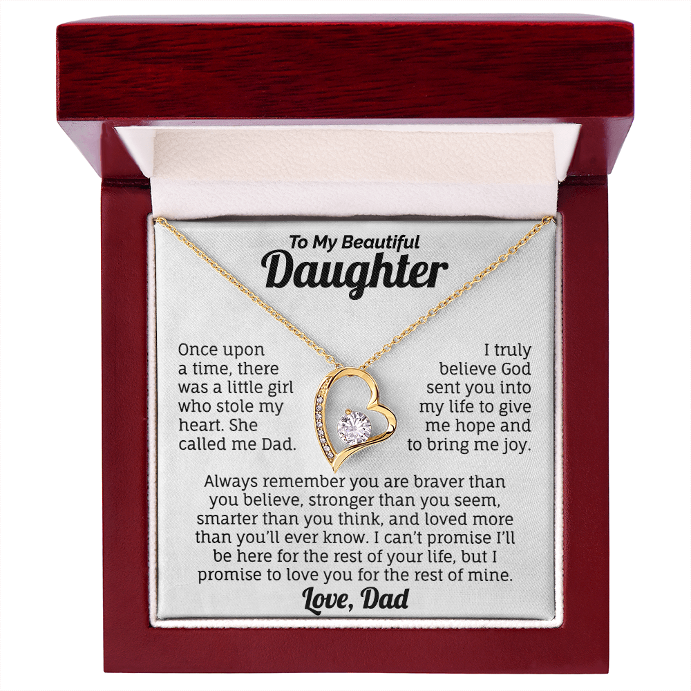 To My Beautiful Daughter Personalized Necklace.