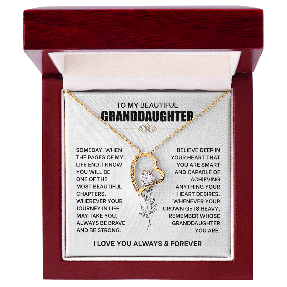 To My Beautiful Granddaughter Necklace.
