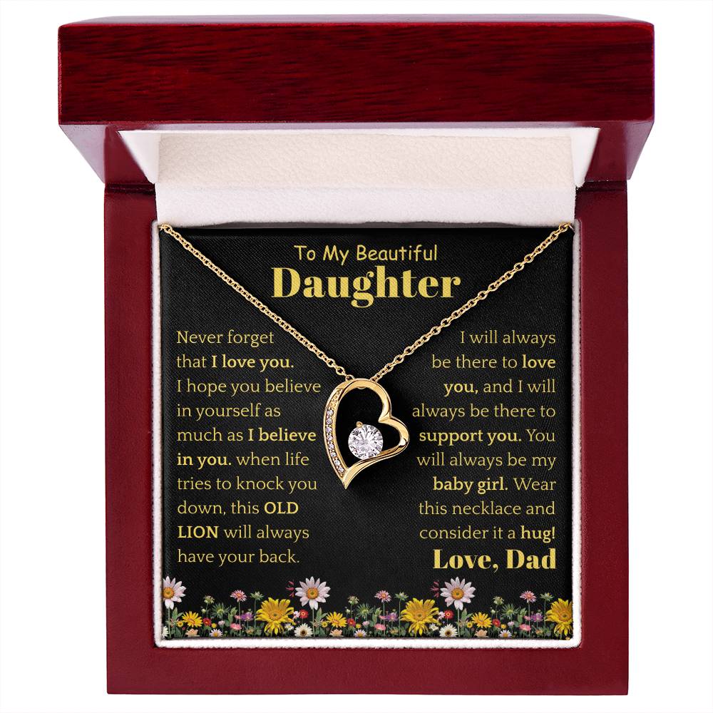 To My Beautiful Daughter Necklace from Dad.
