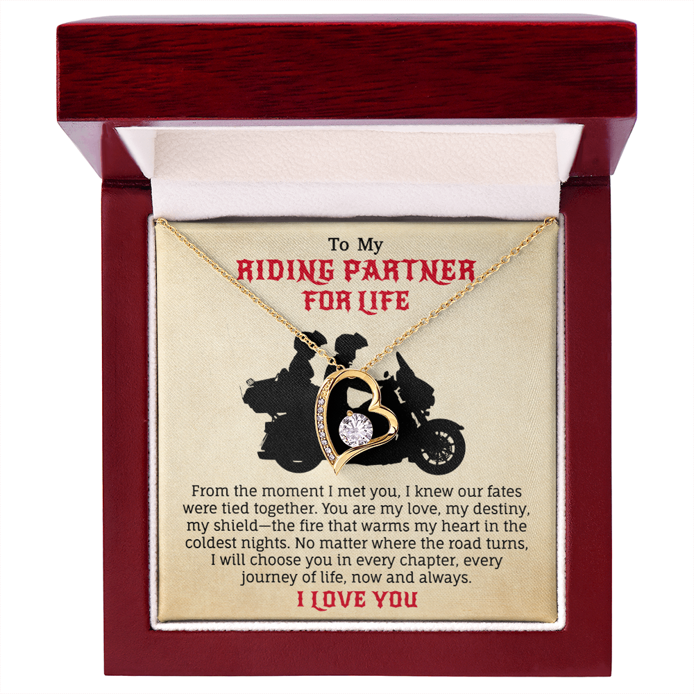 To My Riding Partner For Life Necklace