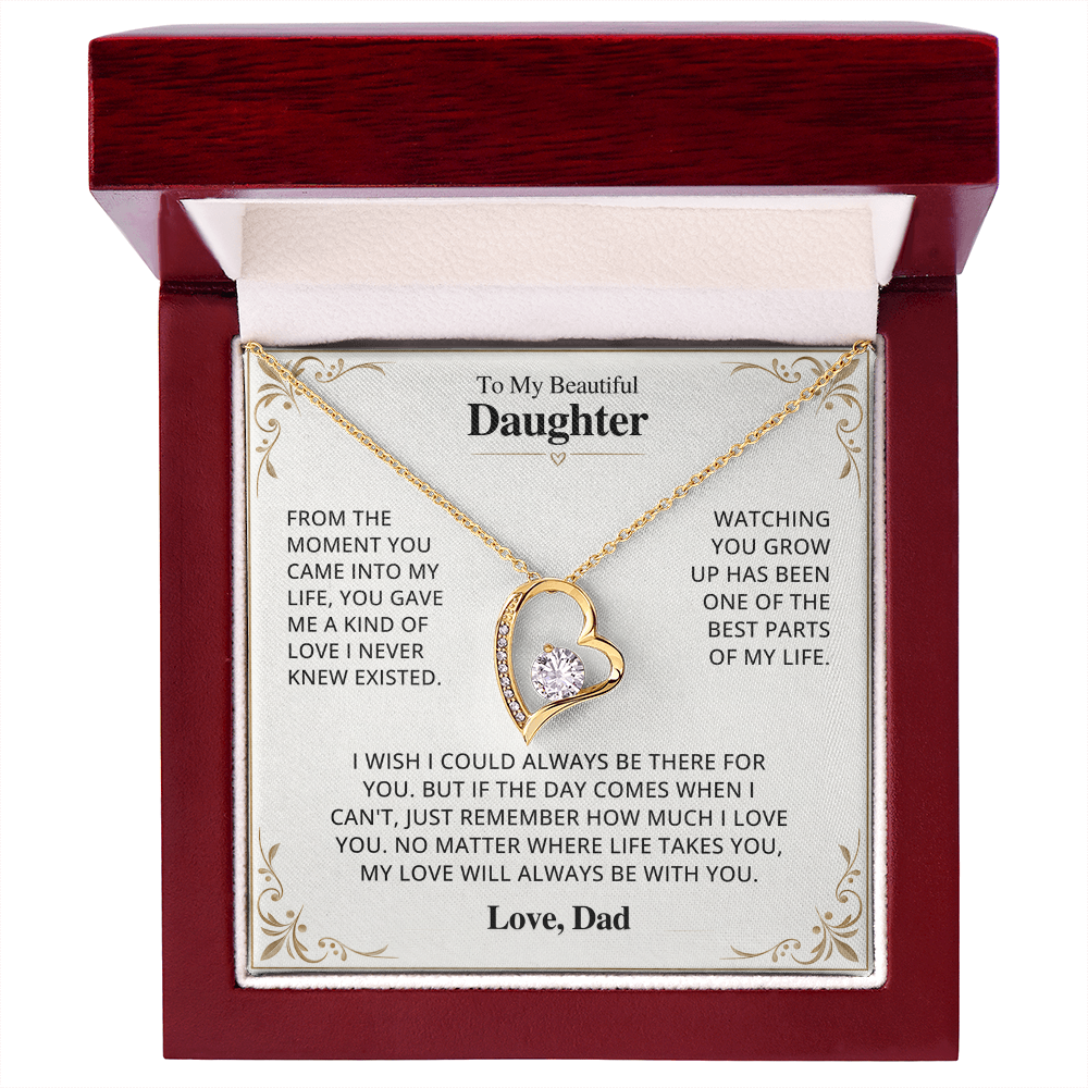 To My Daughter Necklace Set from Dad.