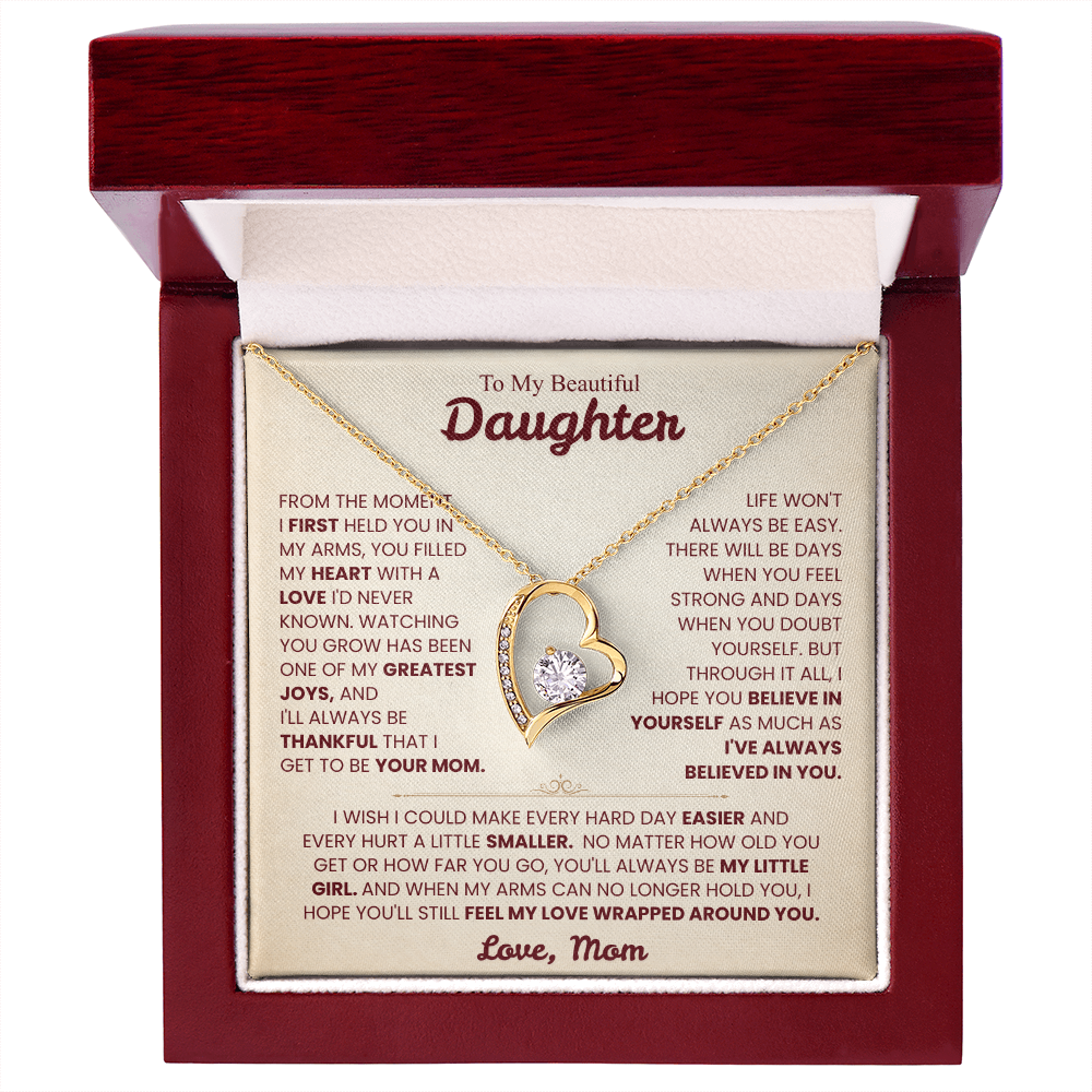 To My Daughter Necklace from Mom.