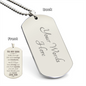 To My Son Engraved Dog Tag Necklace.