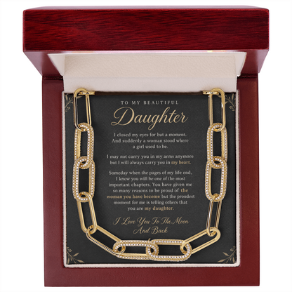 I Love You To The Moon And Back | Necklace Gift Set for Daughter.