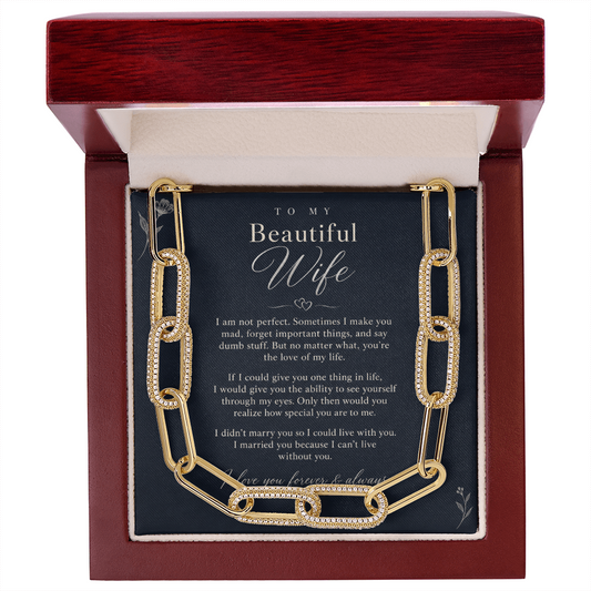To My Beautiful Wife Luxury Necklace