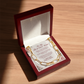 To My Beautiful Wife – Forever Linked CZ Paperclip Necklace Gift Set.