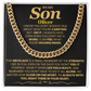 To My Son Personalized Necklace.