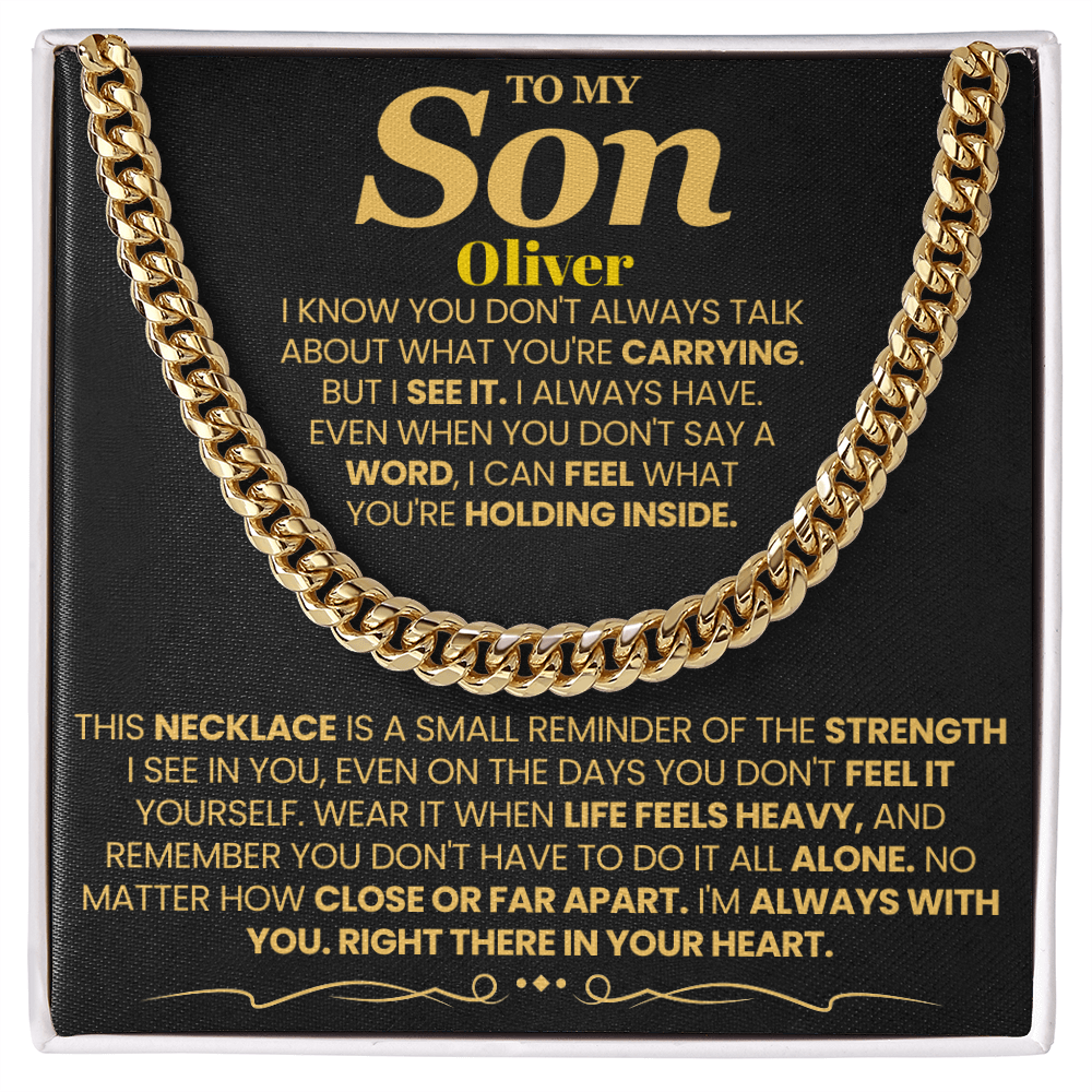 To My Son Personalized Necklace.