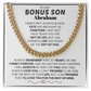 To My Bonus Son Personalized Name  Chain.