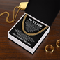To My Son Cuban Chain Necklace.