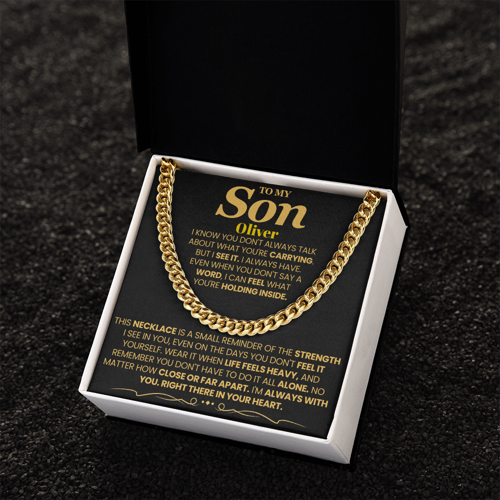 To My Son Personalized Necklace.