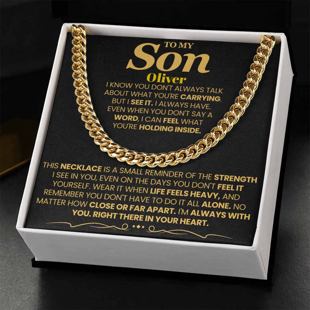 To My Son Personalized Necklace.