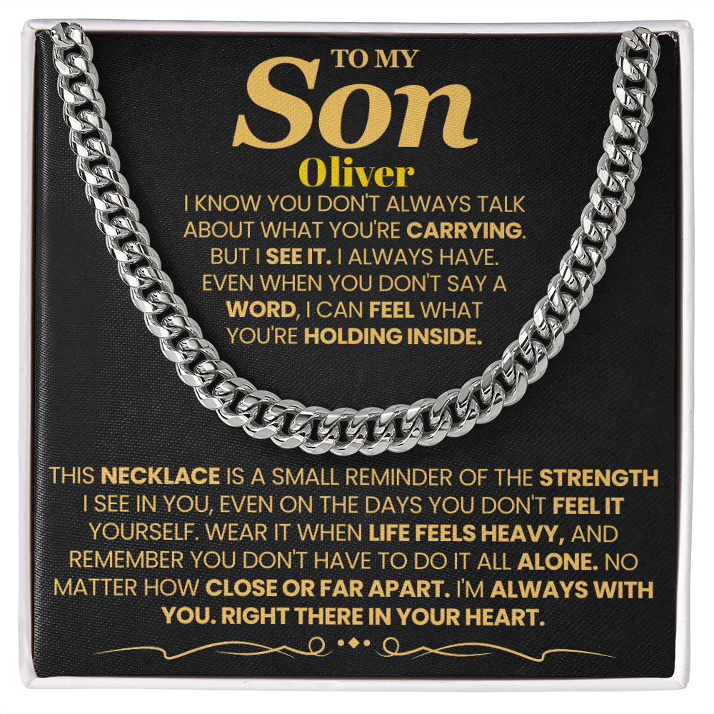 To My Son Personalized Necklace.