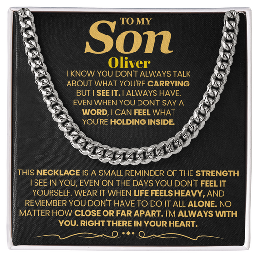 To My Son Personalized Necklace.