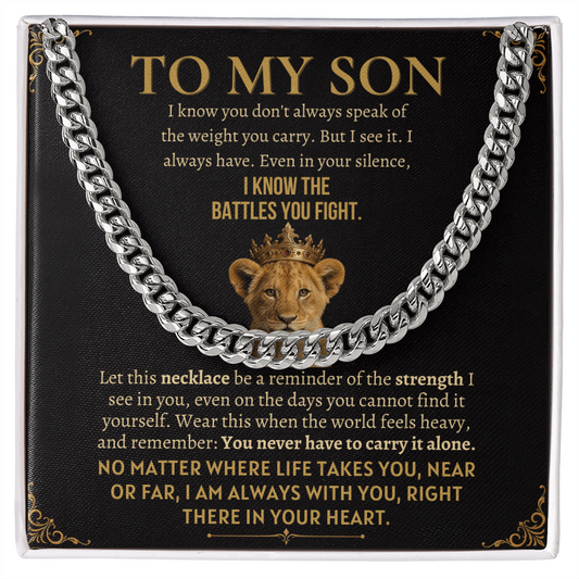 To My Son Necklace. (Limited Edition)