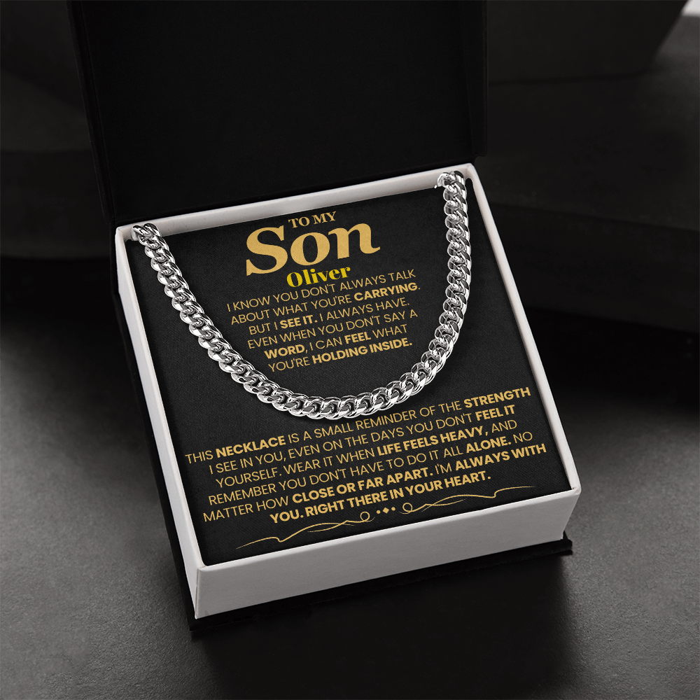 To My Son Personalized Necklace.