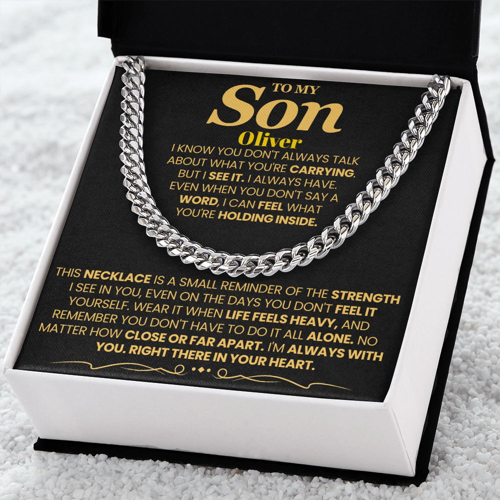 To My Son Personalized Necklace.