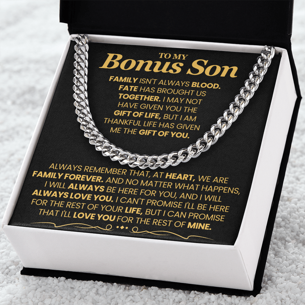 To My Bonus Son, I'll Love You For The Rest Of Mine. Bonus Son Gift.