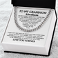 To My Grandson Personalized Cuban Chain Necklace.