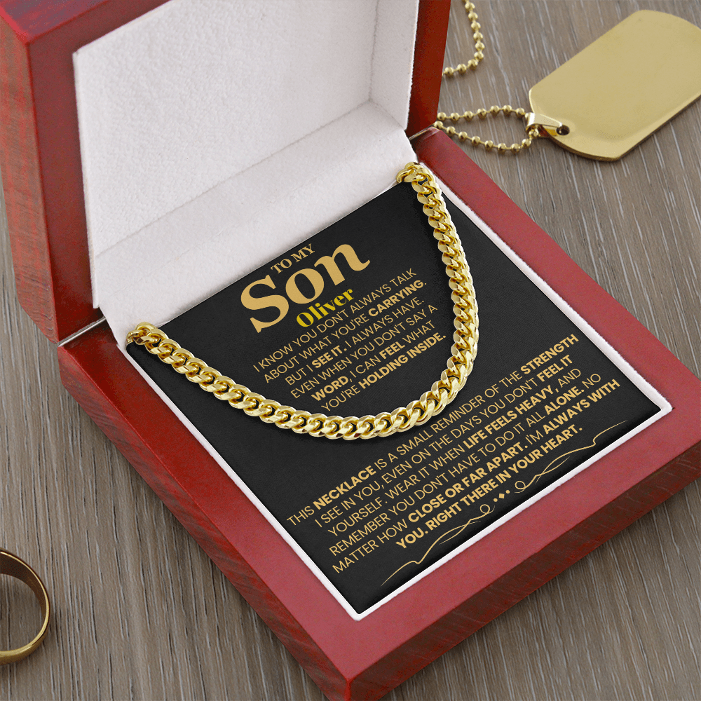 To My Son Personalized Necklace.