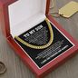 To My Son Cuban Chain Necklace.