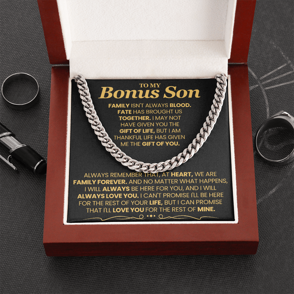To My Bonus Son, I'll Love You For The Rest Of Mine. Bonus Son Gift.