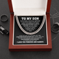 To My Son Cuban Chain Necklace.