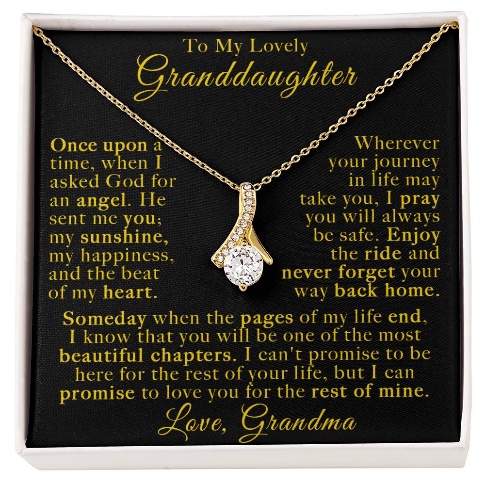 To My Lovely Granddaughter Necklace. (Almost sold out)