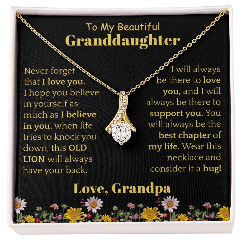 To My Beautiful Granddaughter Necklace from Grandpa.