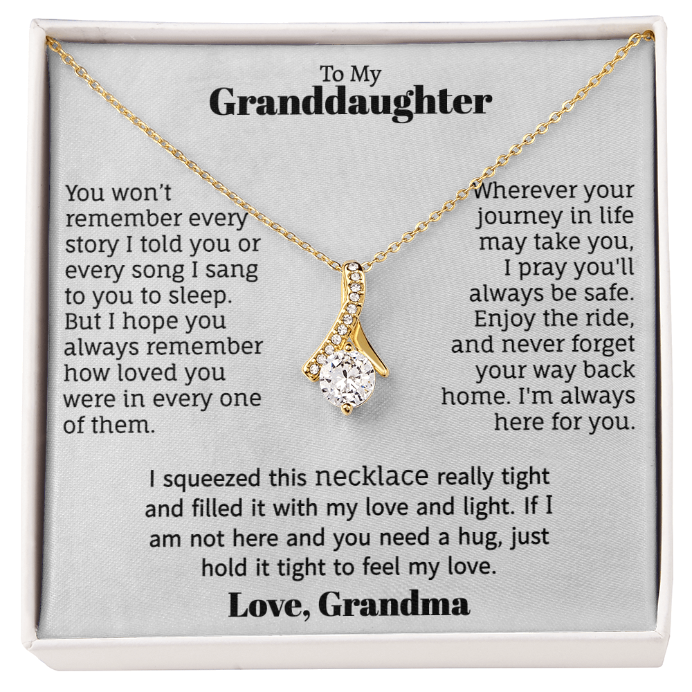 To My Granddaughter Necklace Gift from Grandma.