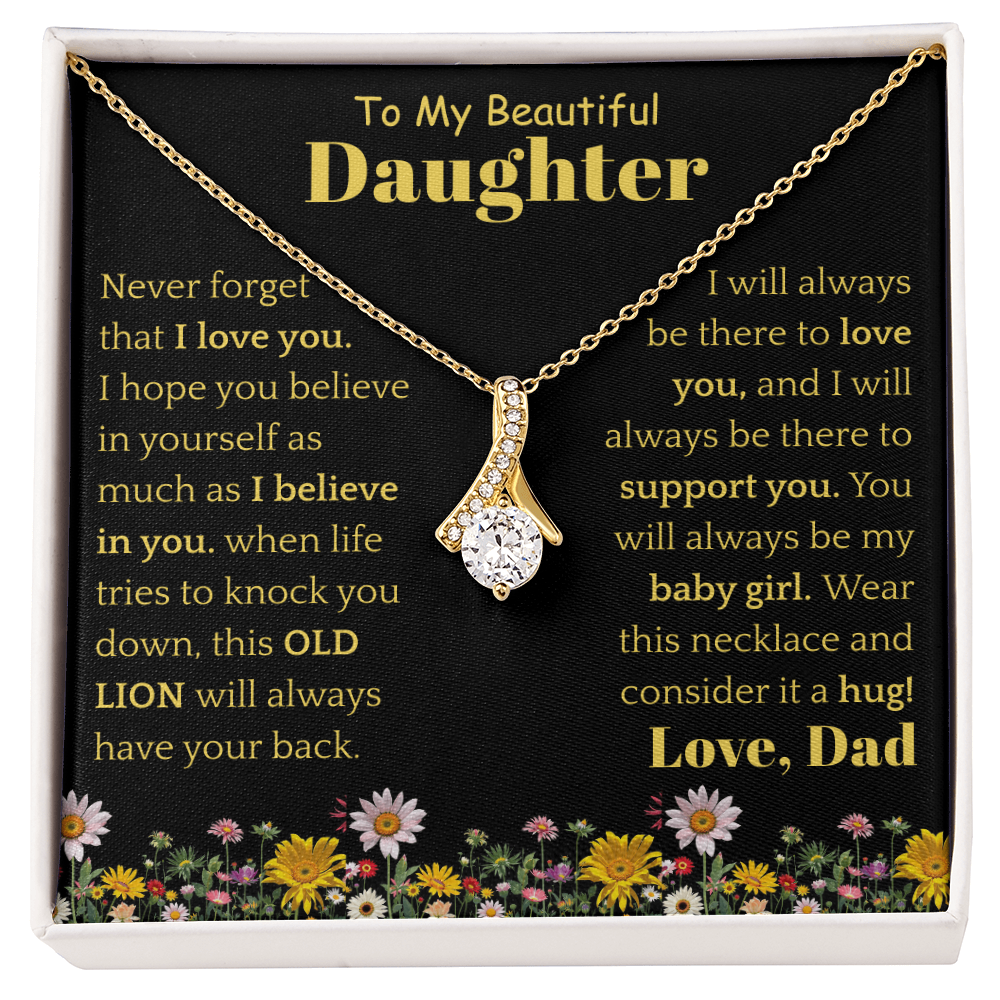 To My Beautiful Daughter Necklace from Dad.