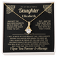 To My Beautiful Daughter Personalized Name Necklace.