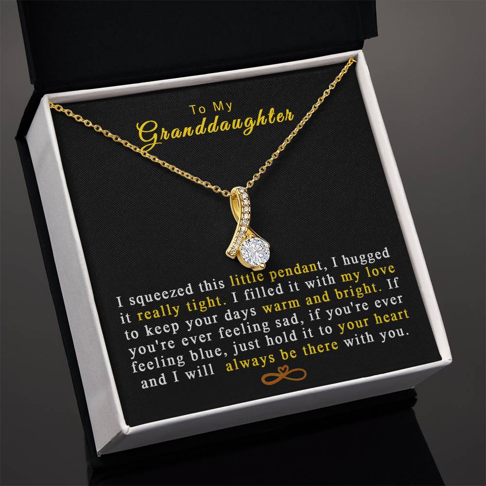 To My Granddaughter - "Always Be There With You" Alluring Beauty Necklace