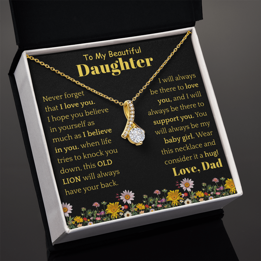 To My Beautiful Daughter Necklace from Dad.
