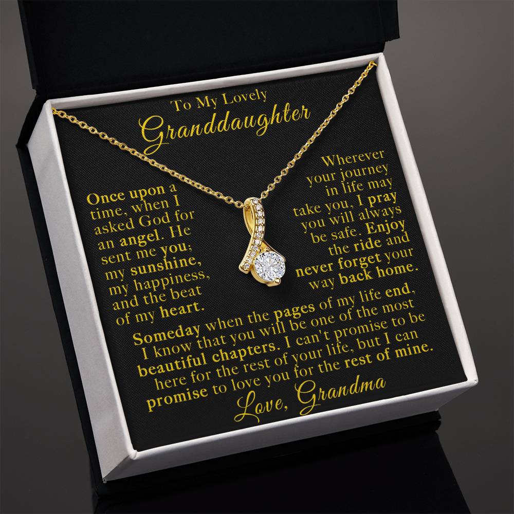 To My Lovely Granddaughter Necklace. (Almost sold out)