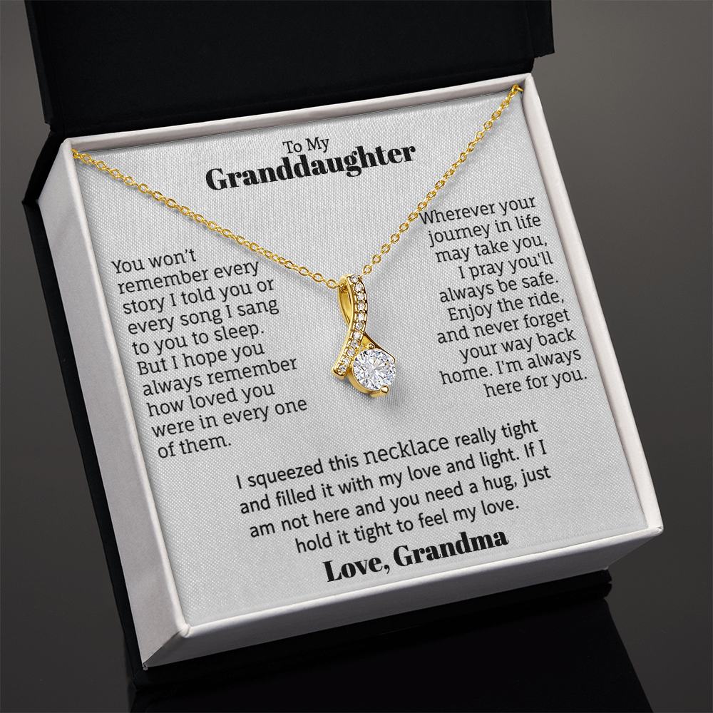 To My Granddaughter Necklace Gift from Grandma.