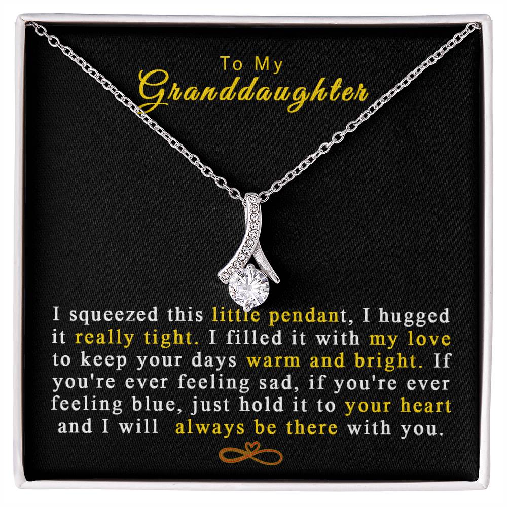 To My Granddaughter - "Always Be There With You" Alluring Beauty Necklace