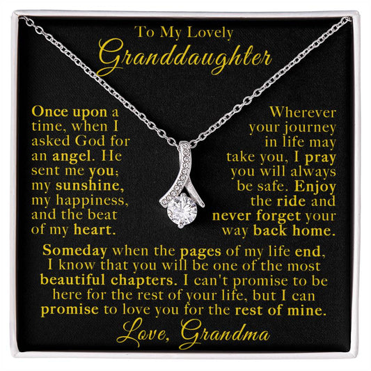To My Lovely Granddaughter Necklace. (Almost sold out)