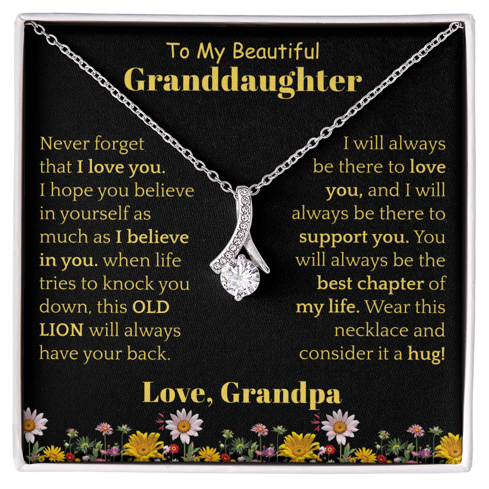 To My Beautiful Granddaughter Necklace from Grandpa.