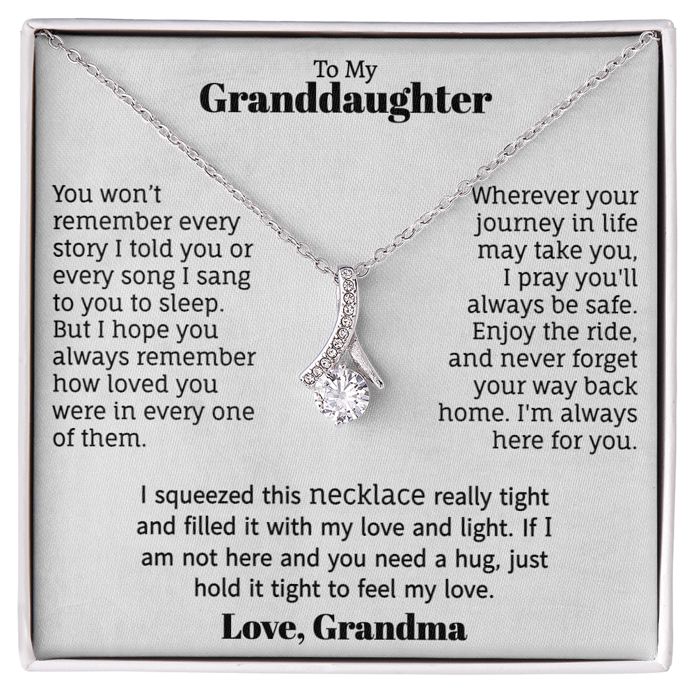 To My Granddaughter Necklace Gift from Grandma.
