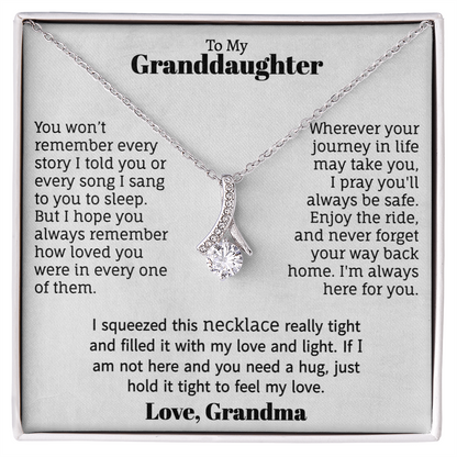 To My Granddaughter Necklace Gift from Grandma.