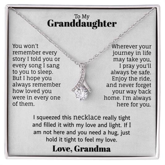 To My Granddaughter Necklace Gift from Grandma.
