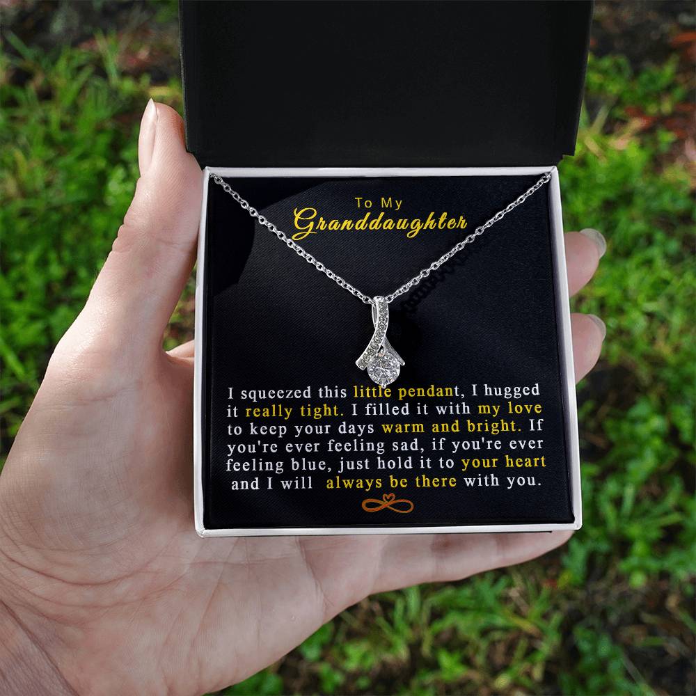 To My Granddaughter - "Always Be There With You" Alluring Beauty Necklace