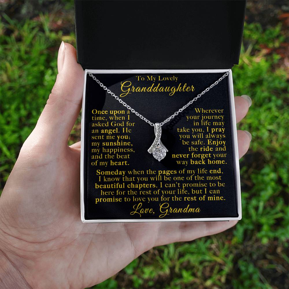 To My Lovely Granddaughter Necklace. (Almost sold out)