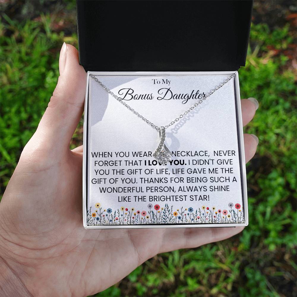 To My Bonus Daughter Necklace. (Almost Sold Out)