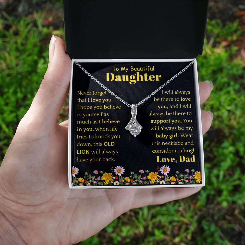 To My Beautiful Daughter Necklace from Dad.