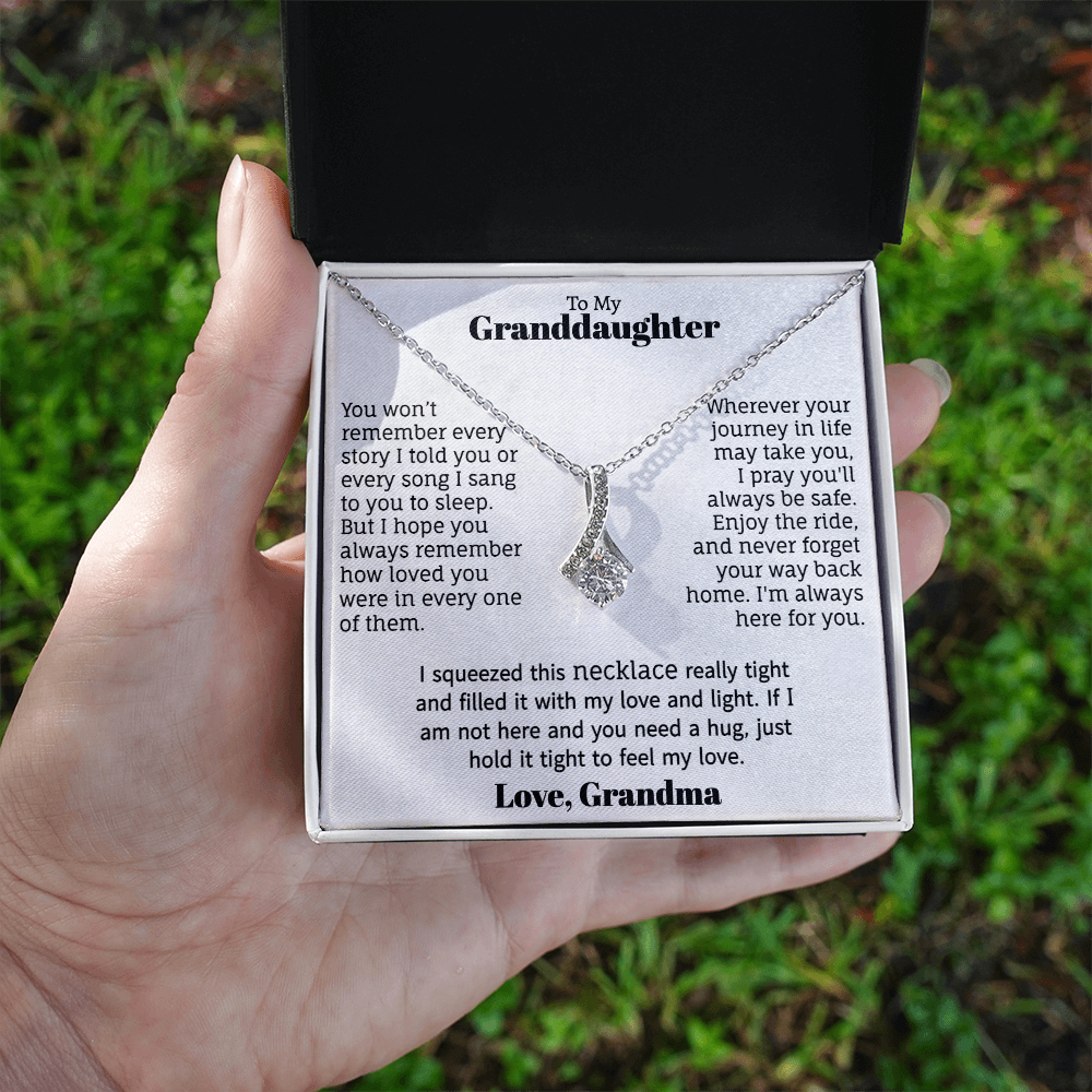 To My Granddaughter Necklace Gift from Grandma.